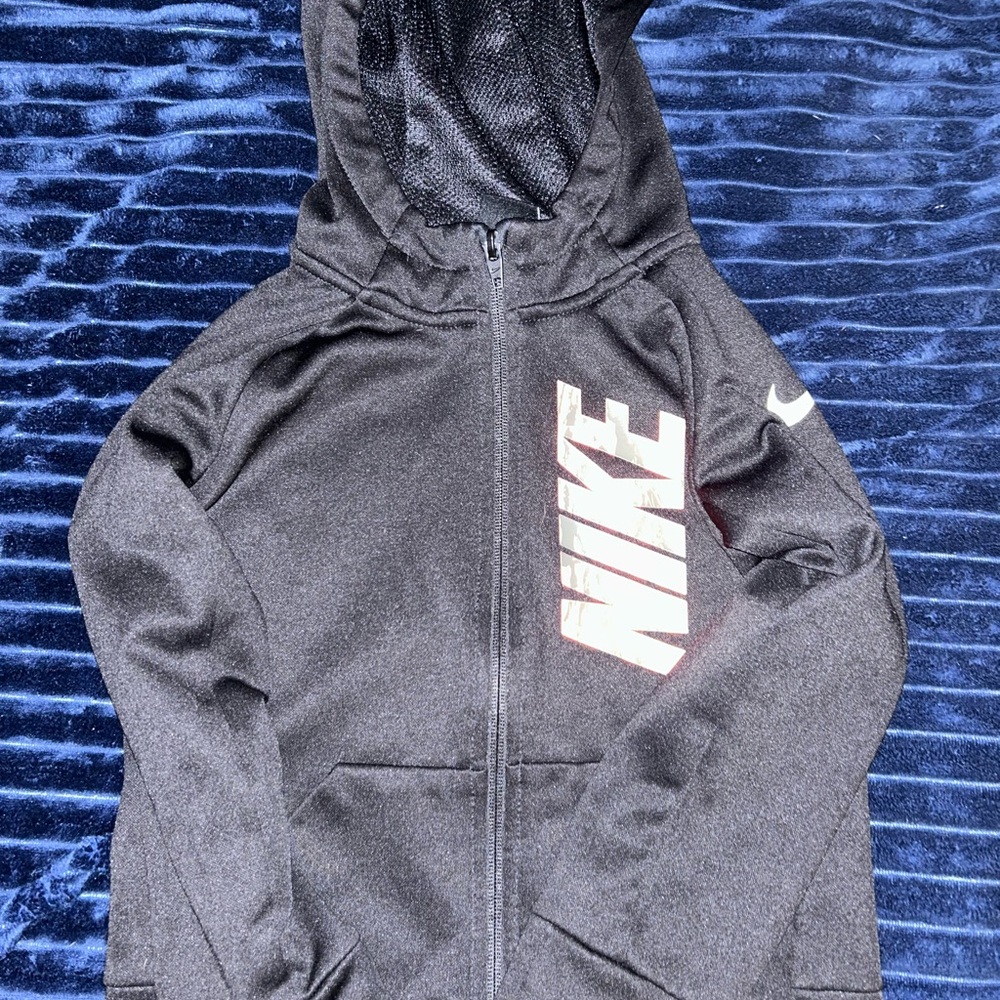 Nike Kids Charcoal Zip-Up Hoodie